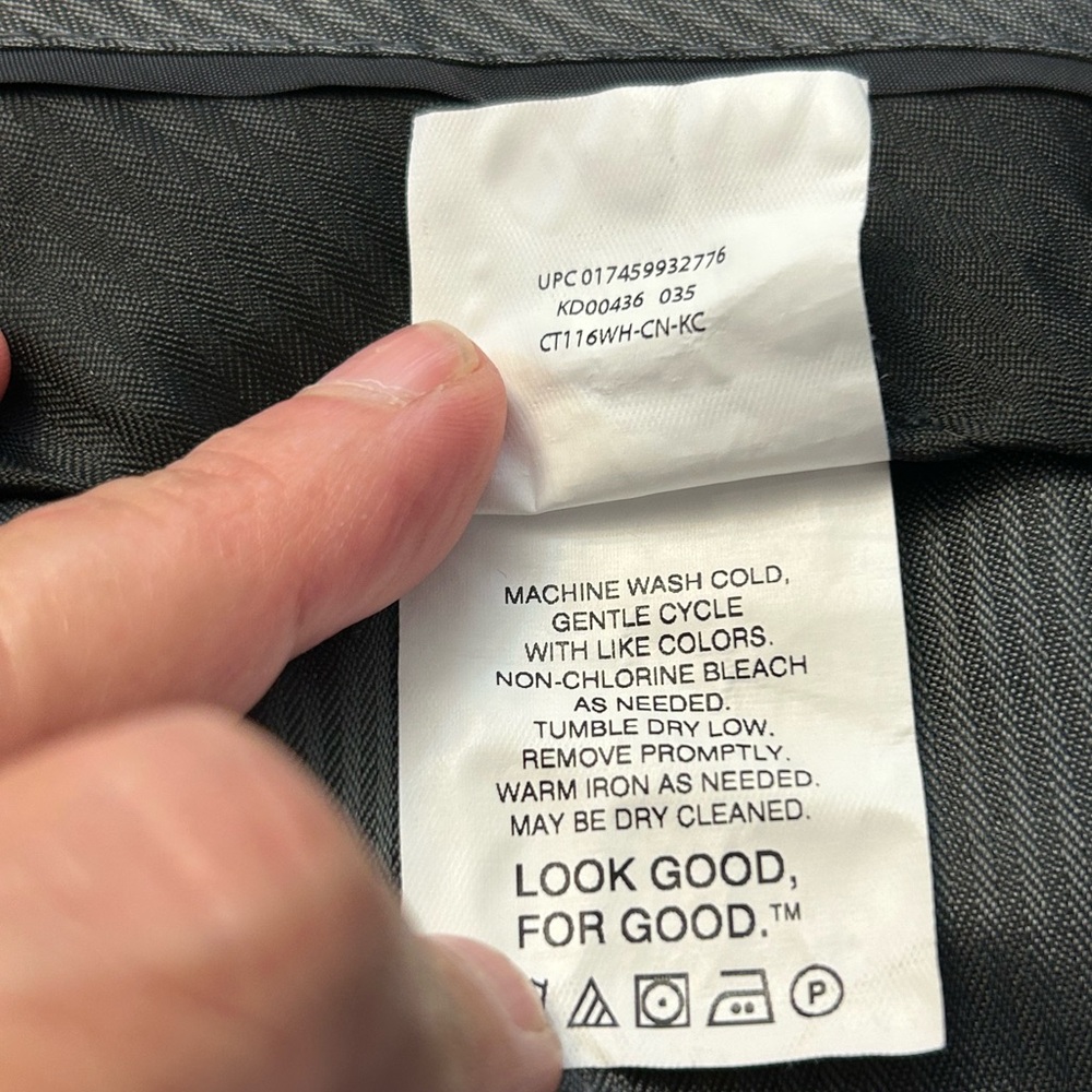 Kenneth Cole Charcoal Men’s Dress Pants Slim Fit Stretch 34x32 Excellent cond - Picture 9 of 13